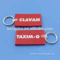 rectangle red pvc keychain with printed custom logo